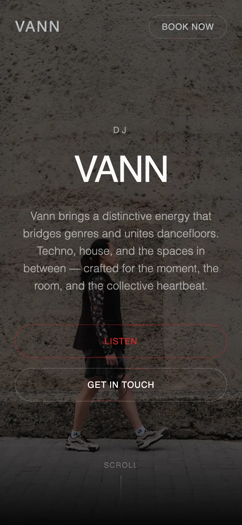 Vann DJ website screenshot